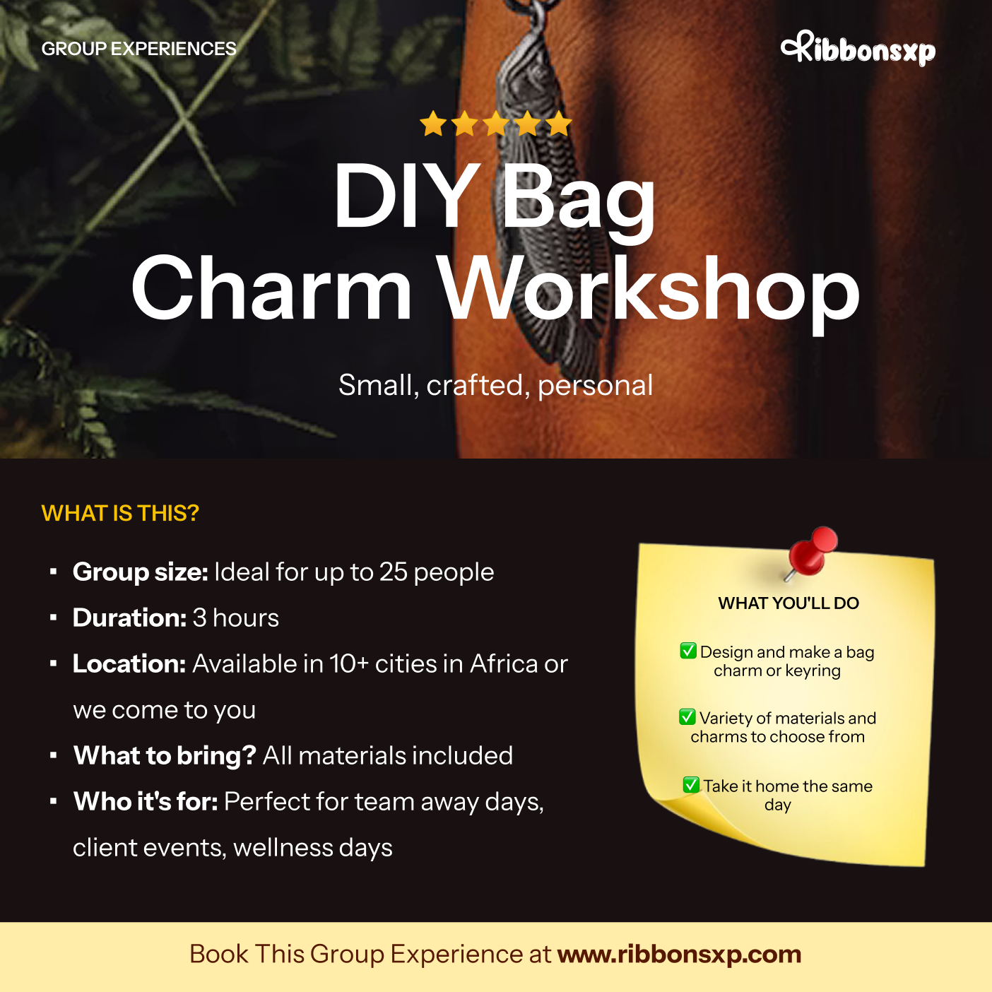 DIY Bag Charm Workshop