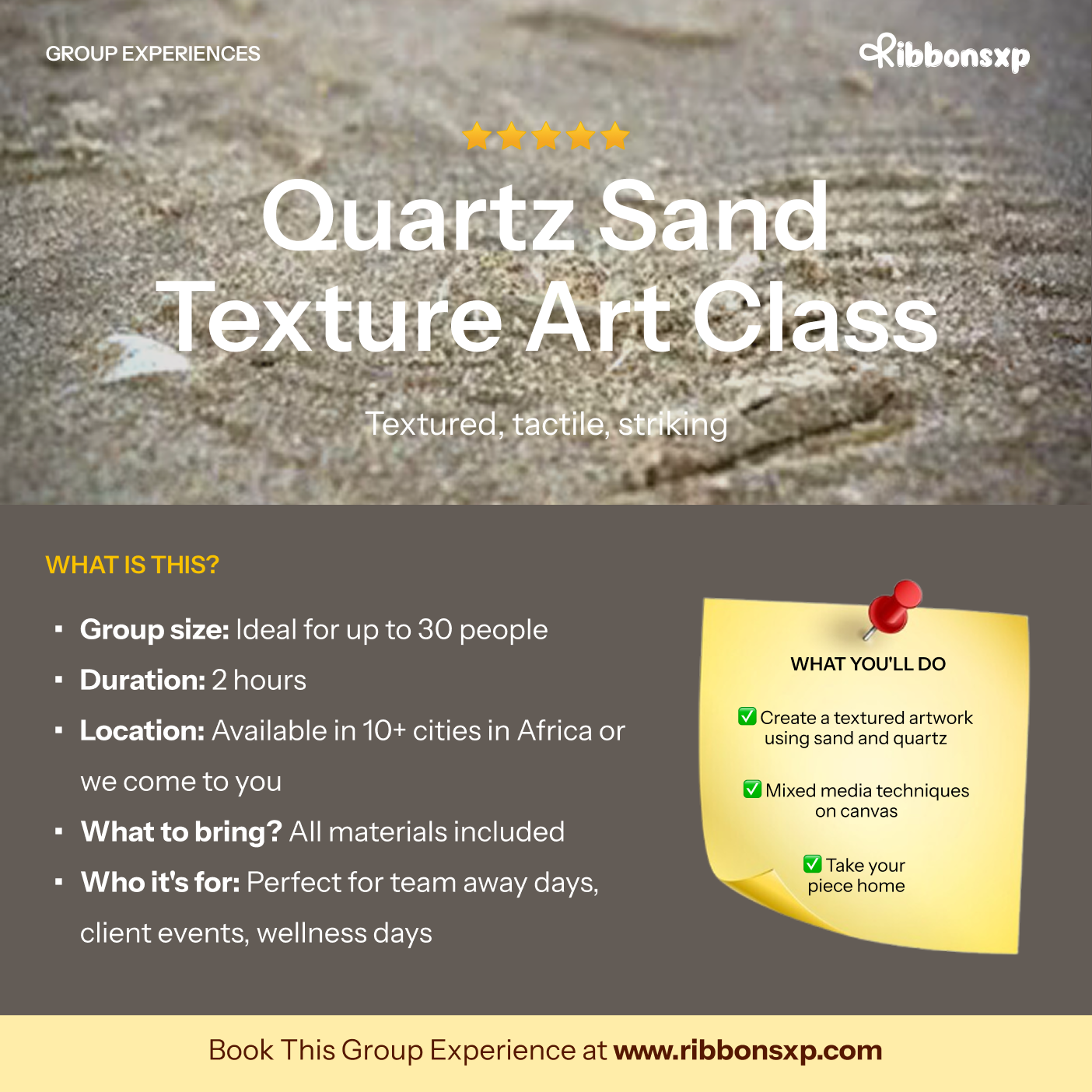 Quartz Sand Texture Art Class