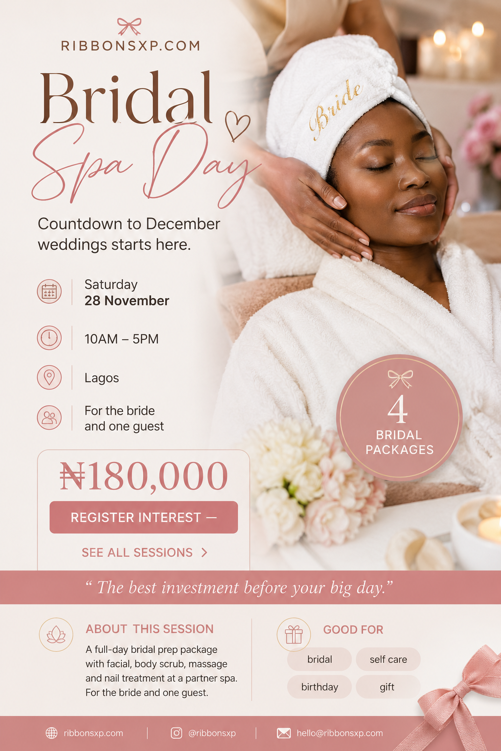 Bridal Prep Spa Day