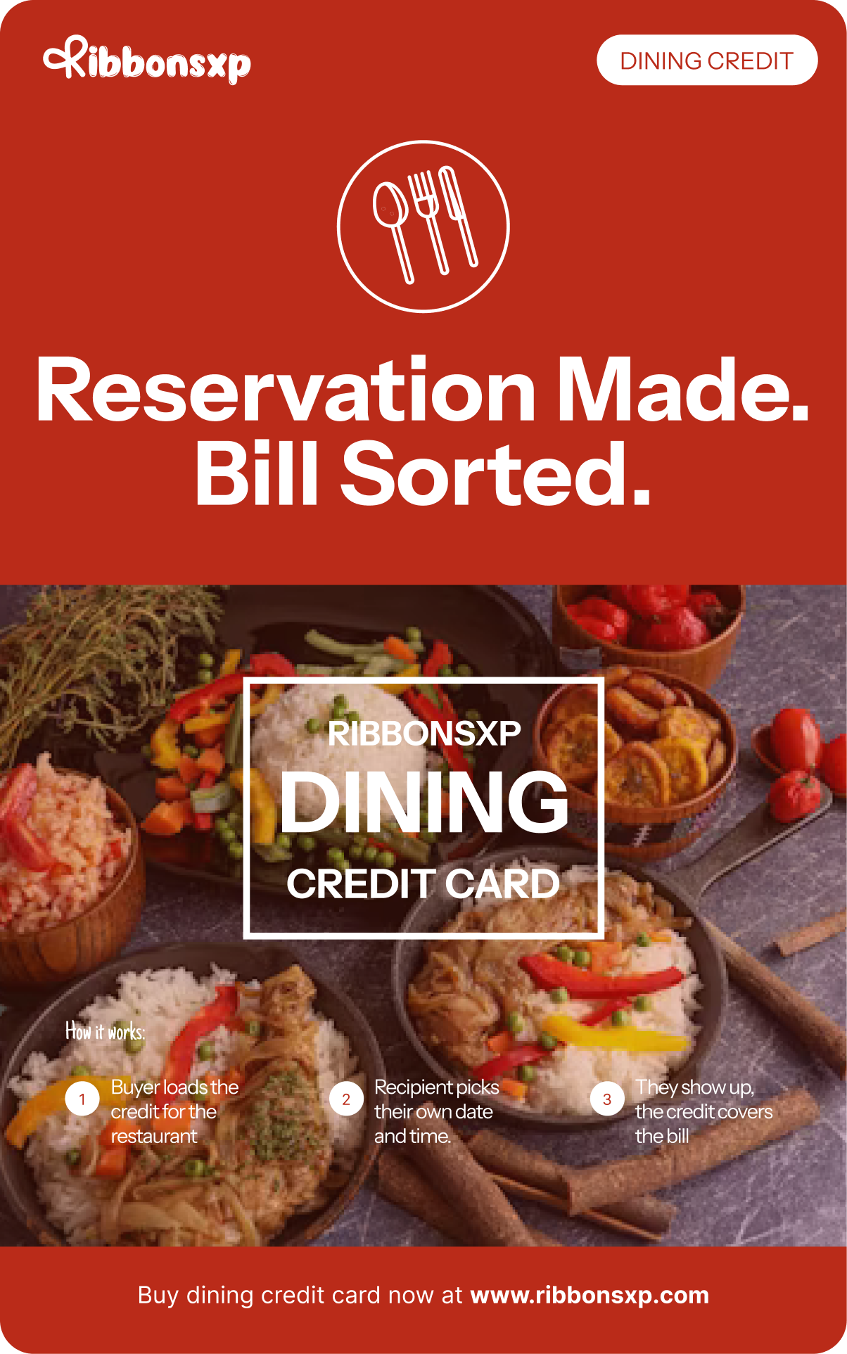 Reservation: Made. Bill: Sorted. — What a RibbonsXP Dining Credit Actually Does