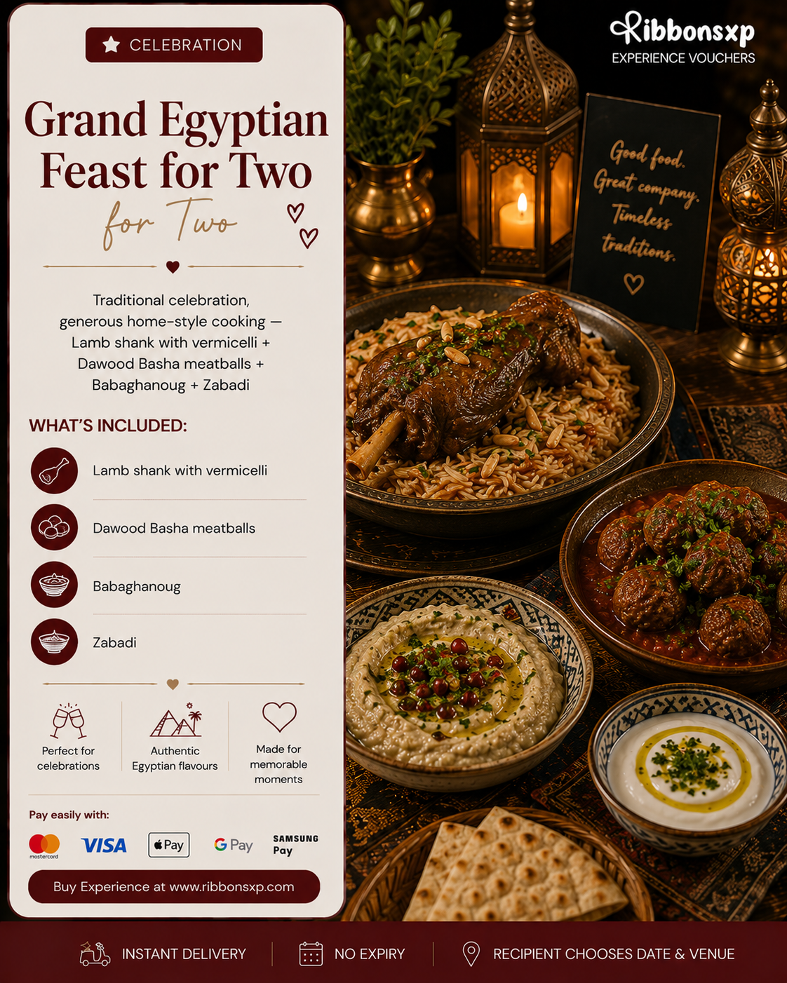 Grand Egyptian Feast for Two