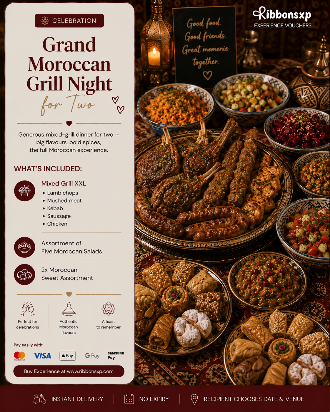 Grand Moroccan Grill Night for Two