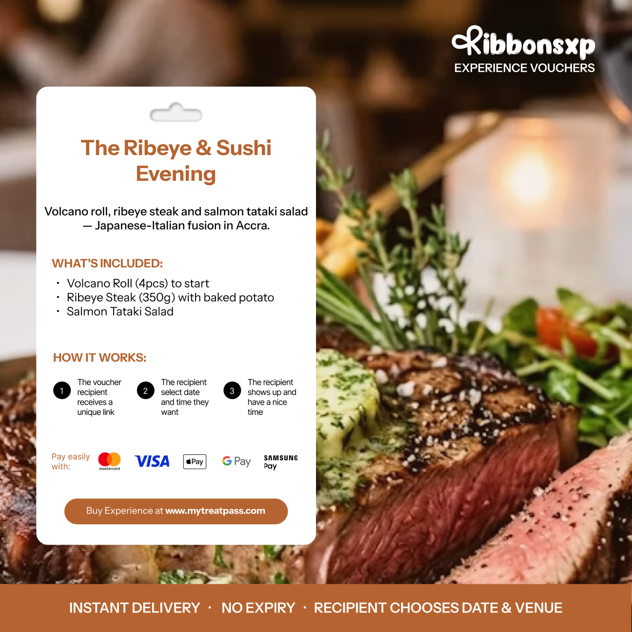 The Ribeye & Sushi Evening