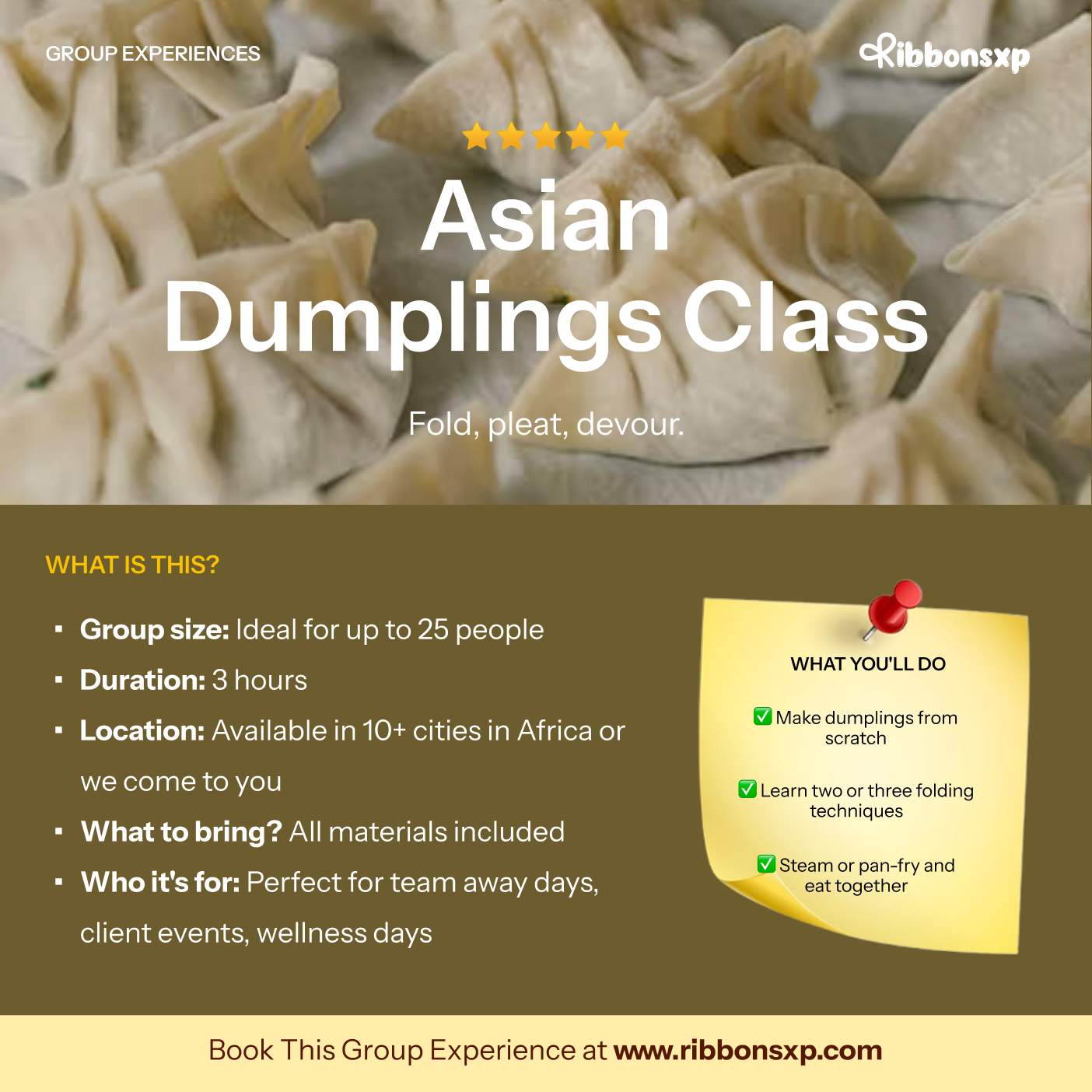 Asian Dumplings Class