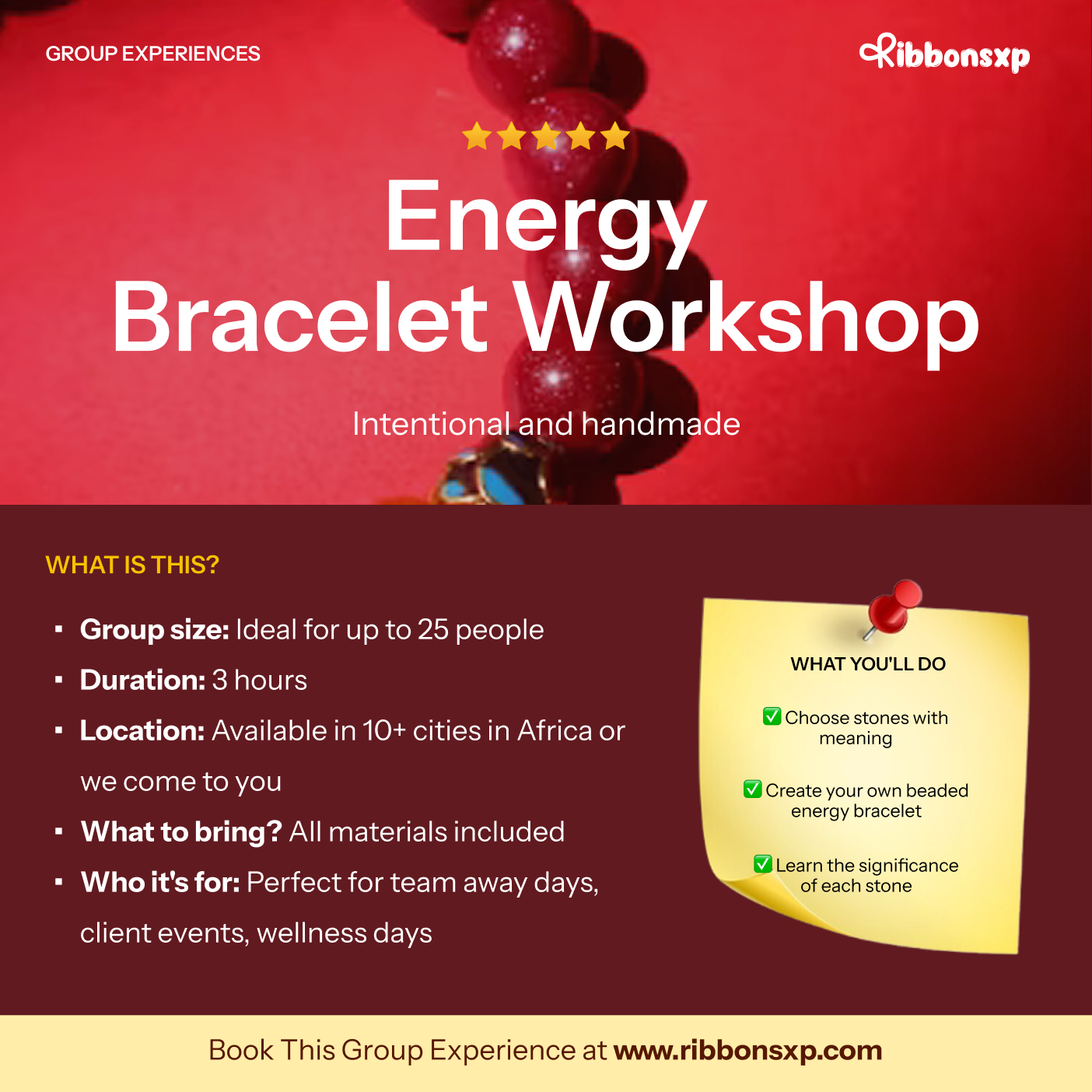 Energy Bracelet Workshop