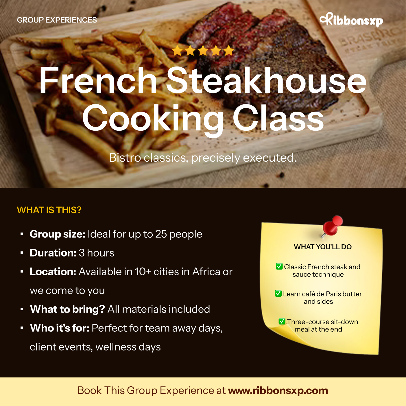 French Steakhouse Cooking Class