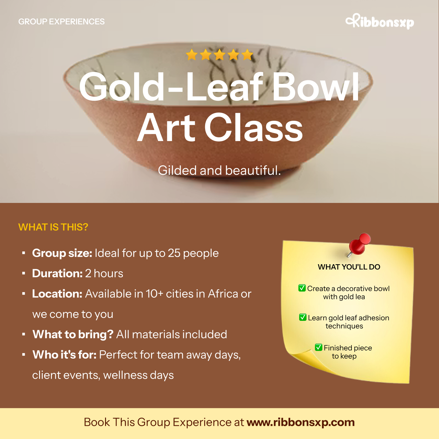 Gold-Leaf Bowl Art Class