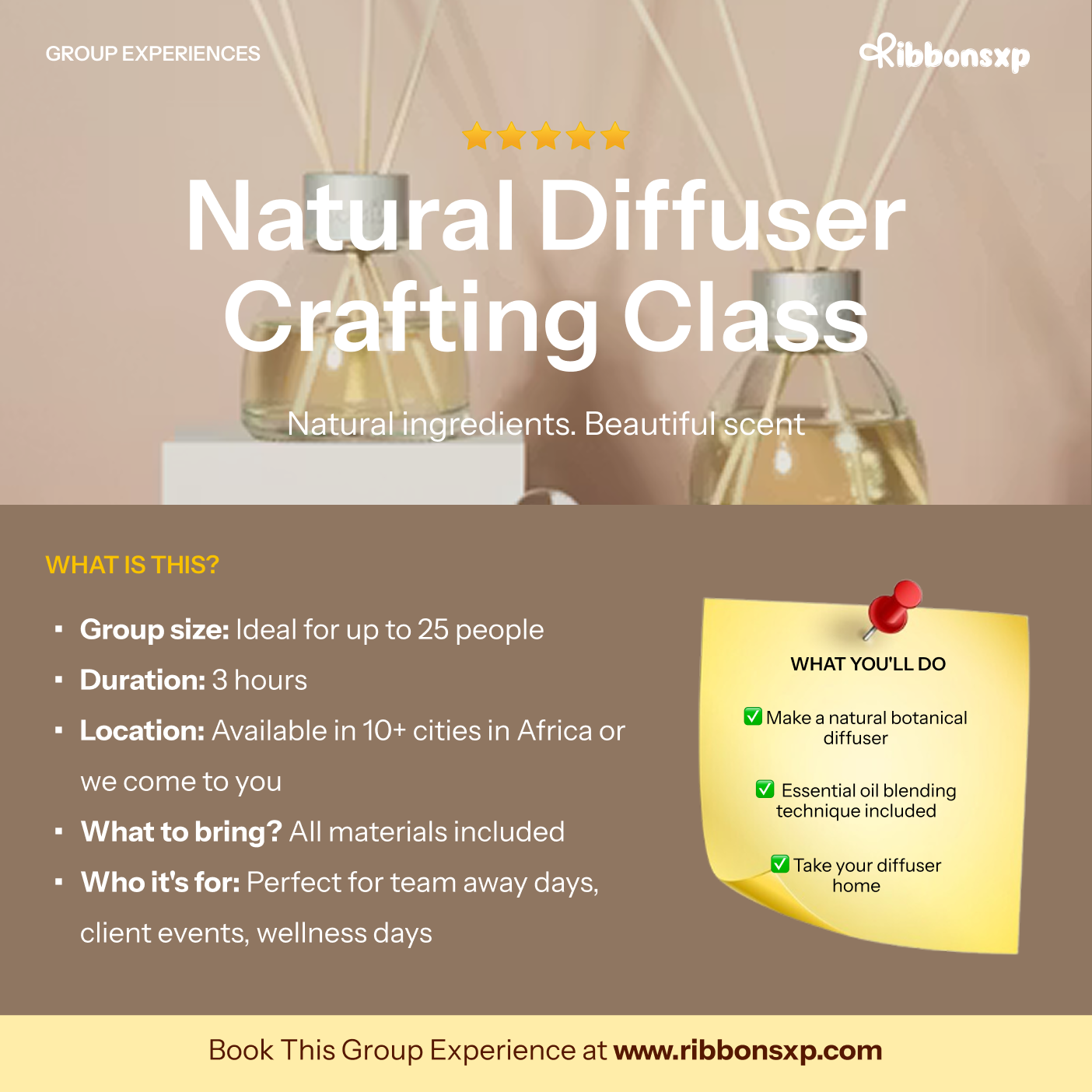 Natural Diffuser Crafting Class