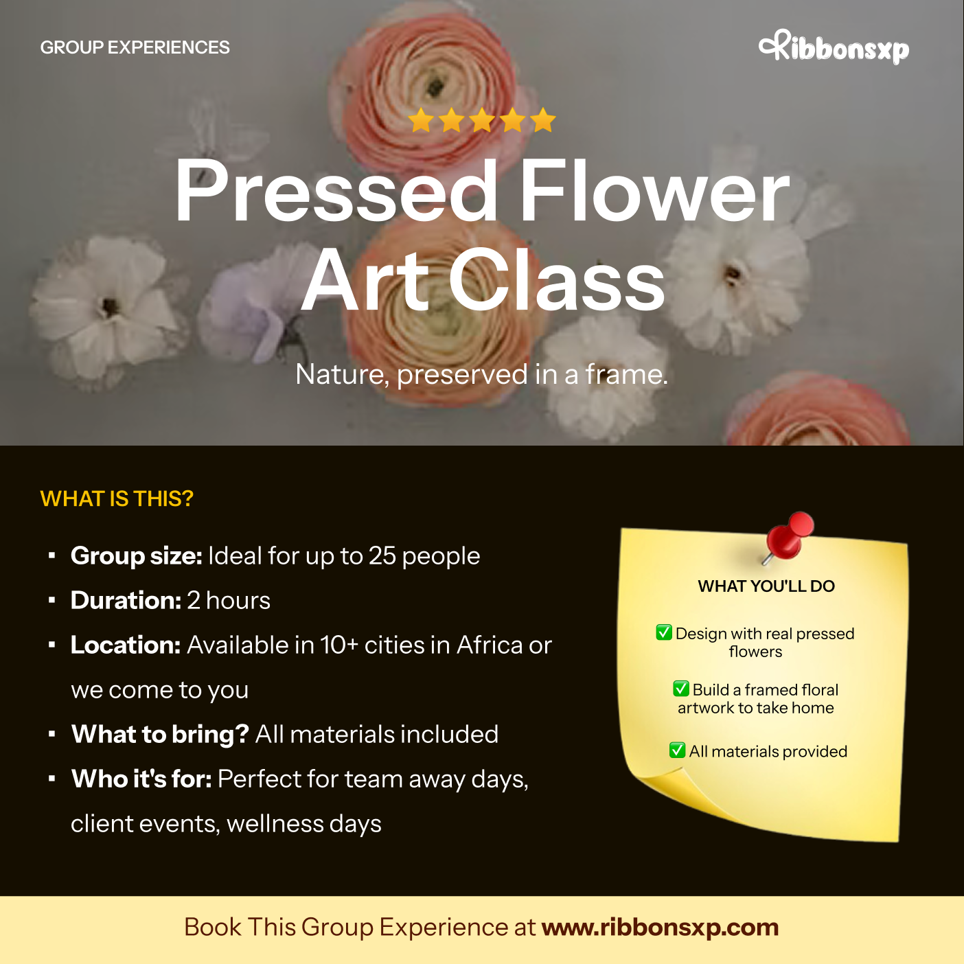 Pressed Flower Art Class