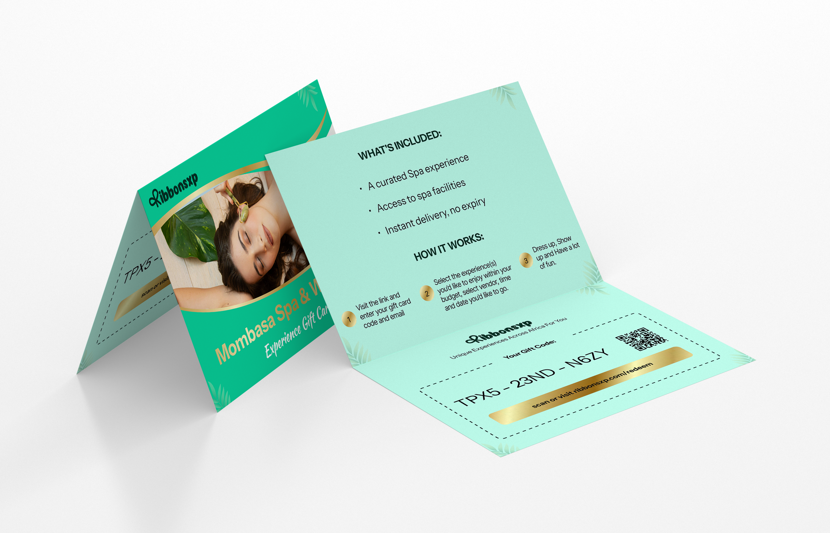 Mombasa physical gift card — opened