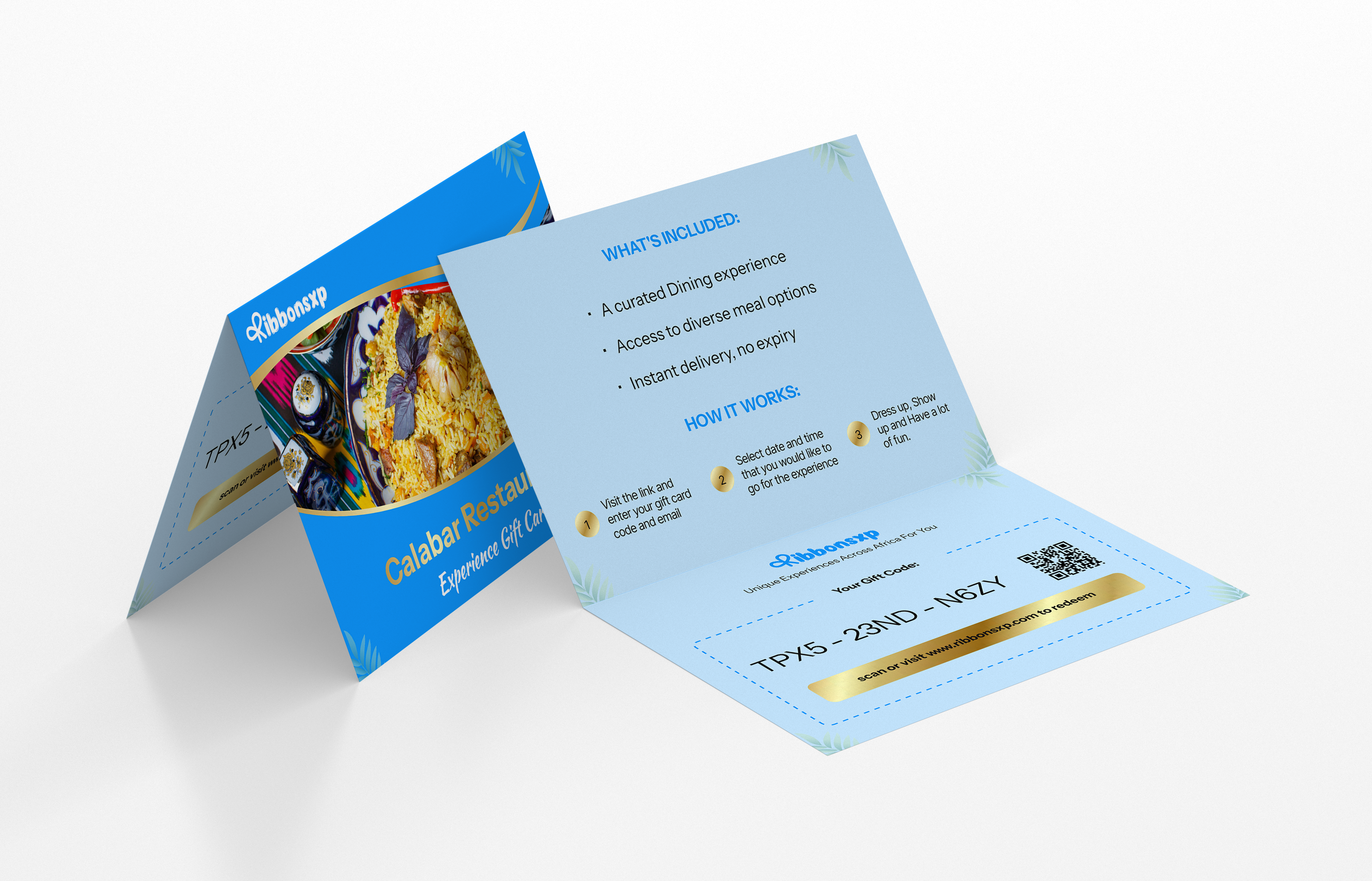 Calabar physical gift card — opened