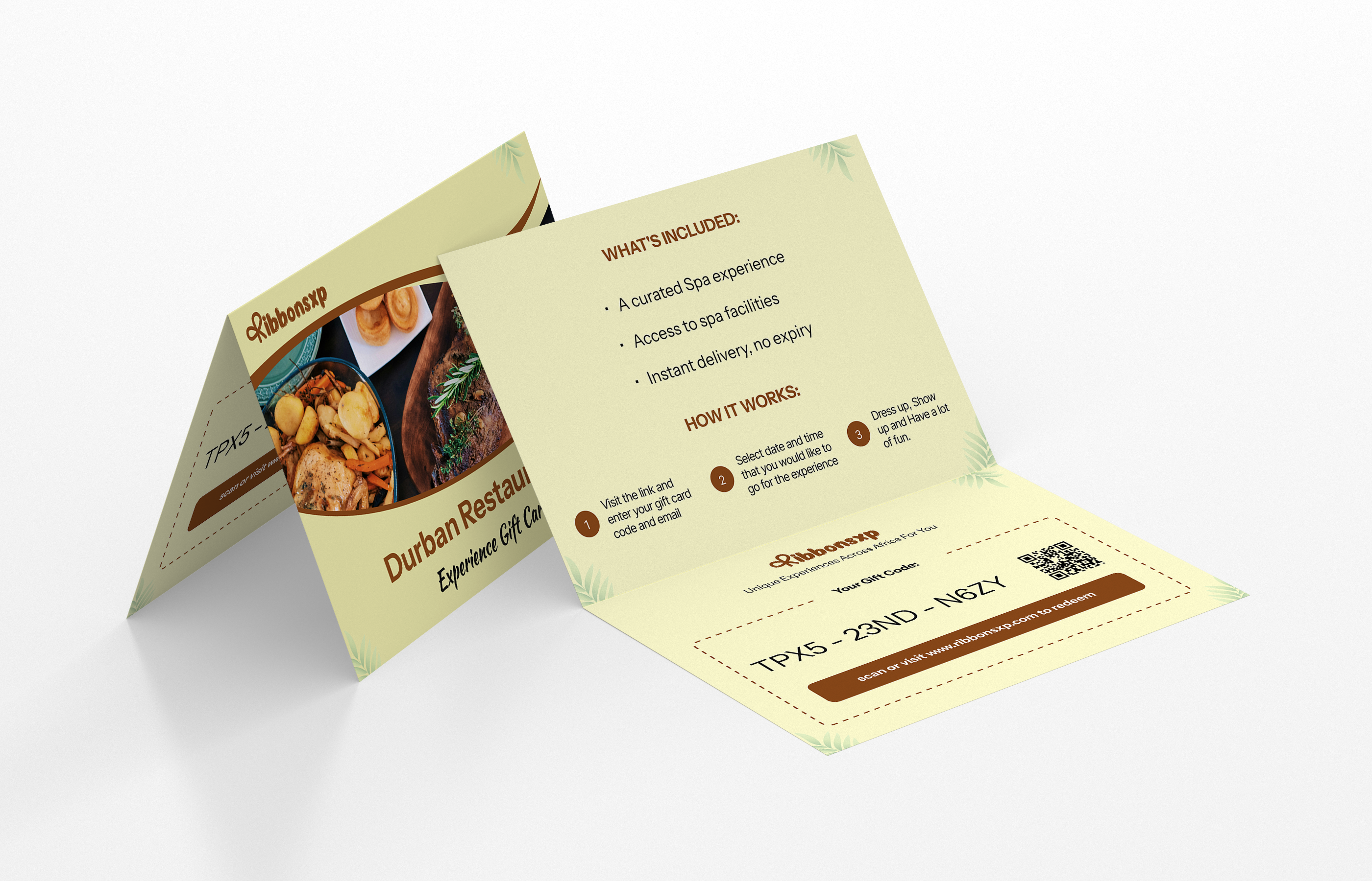 Durban physical gift card — opened