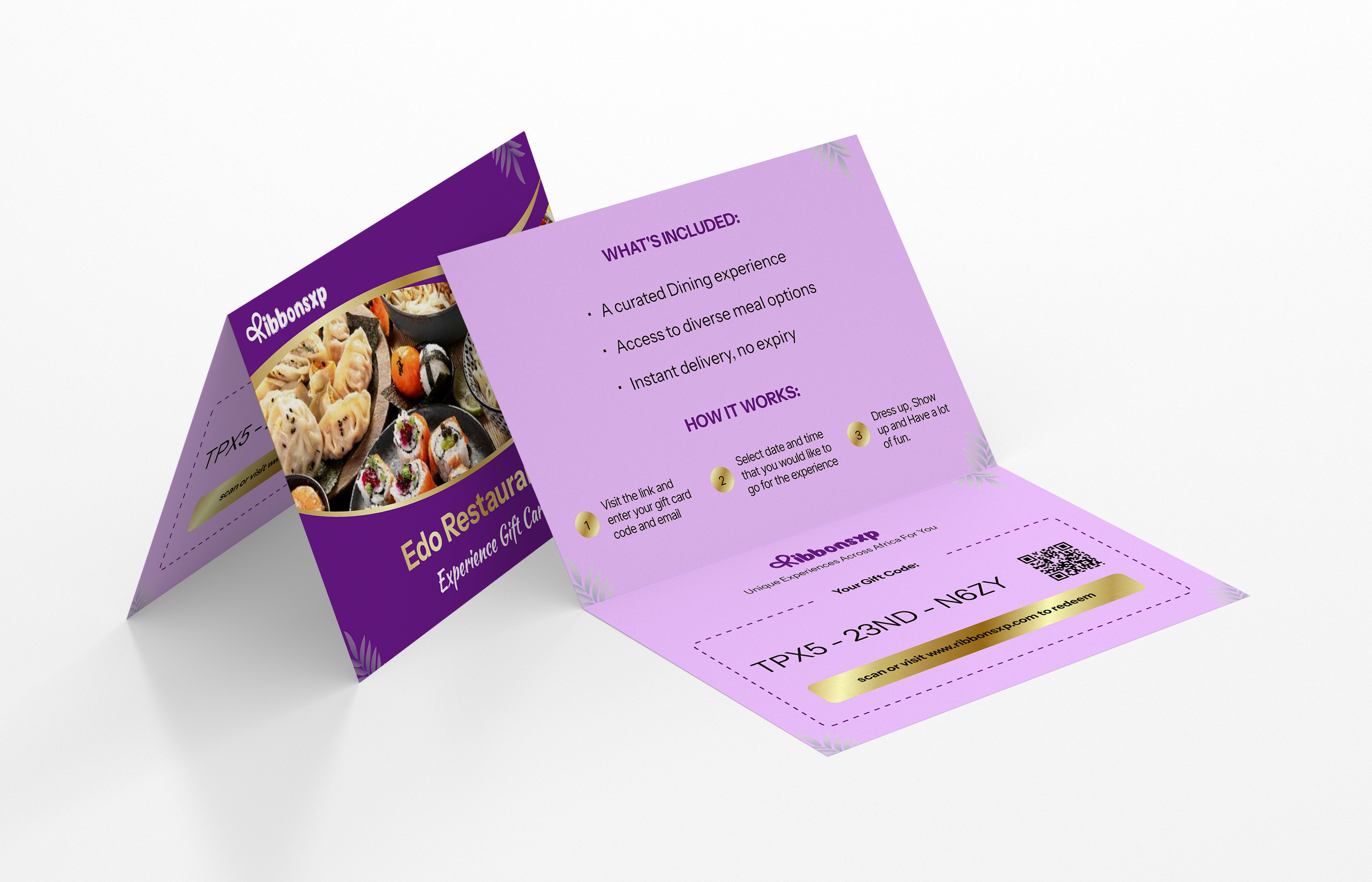 Edo physical gift card — opened