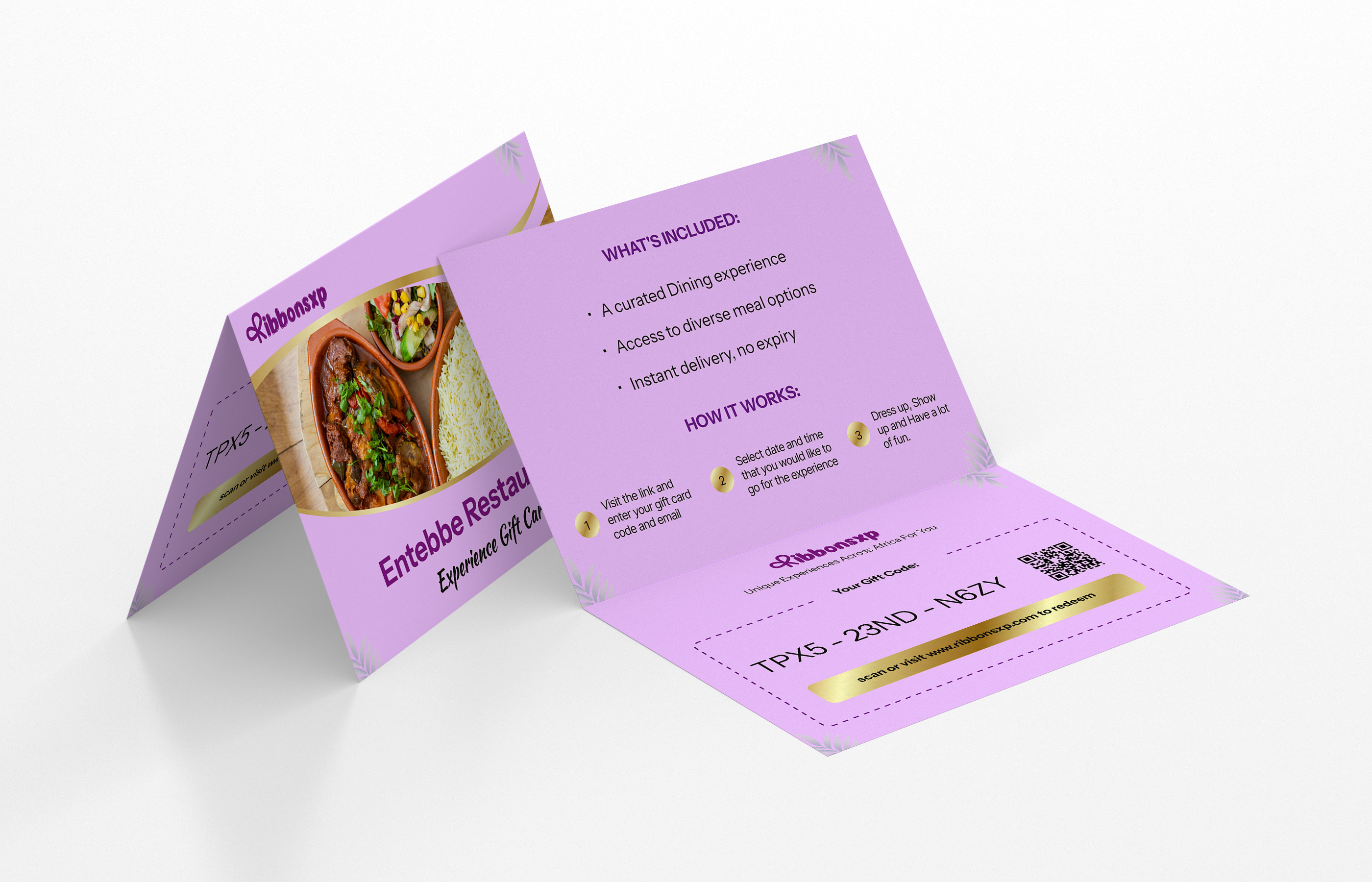 Entebbe physical gift card — opened