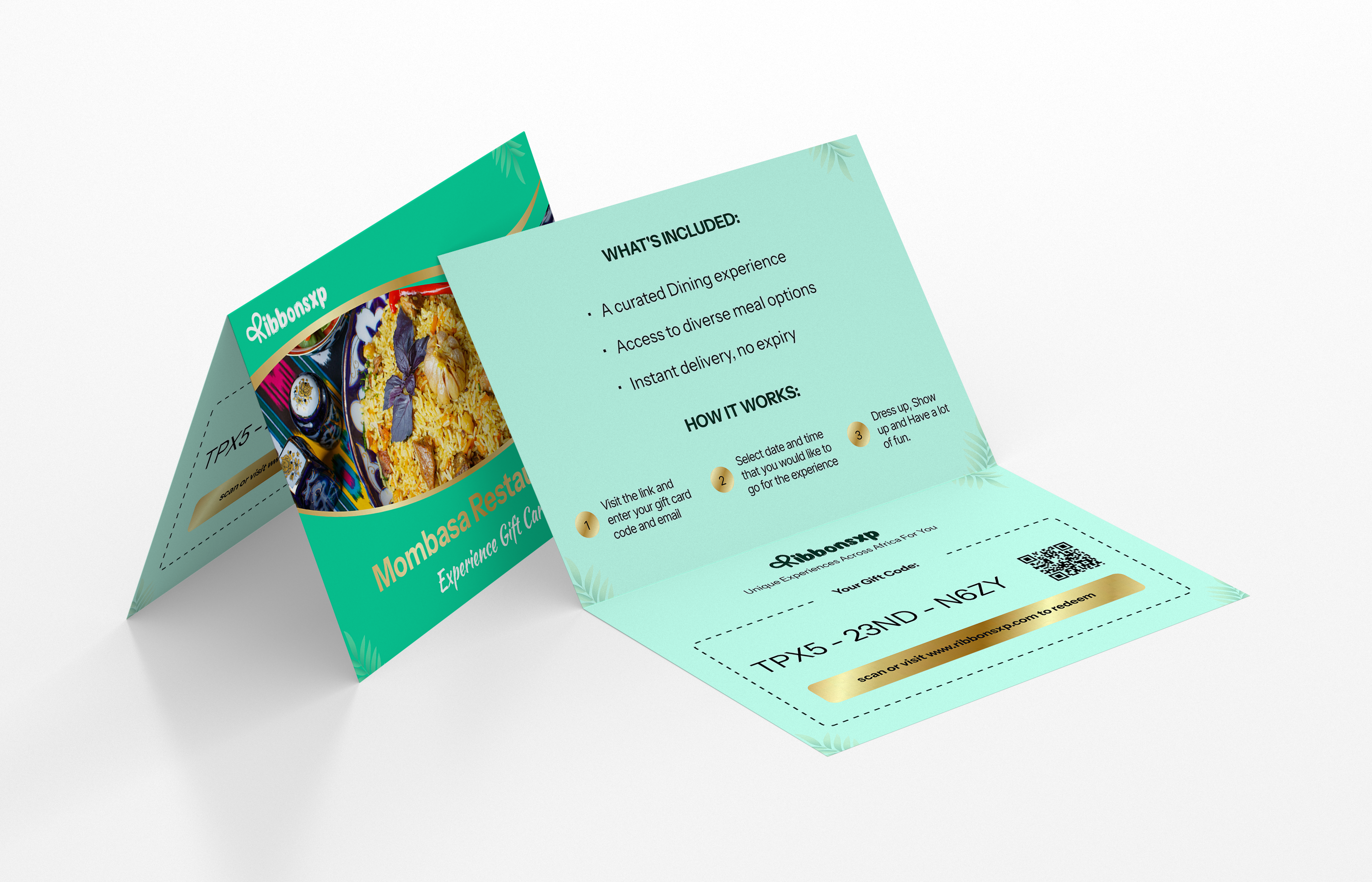 Mombasa physical gift card — opened