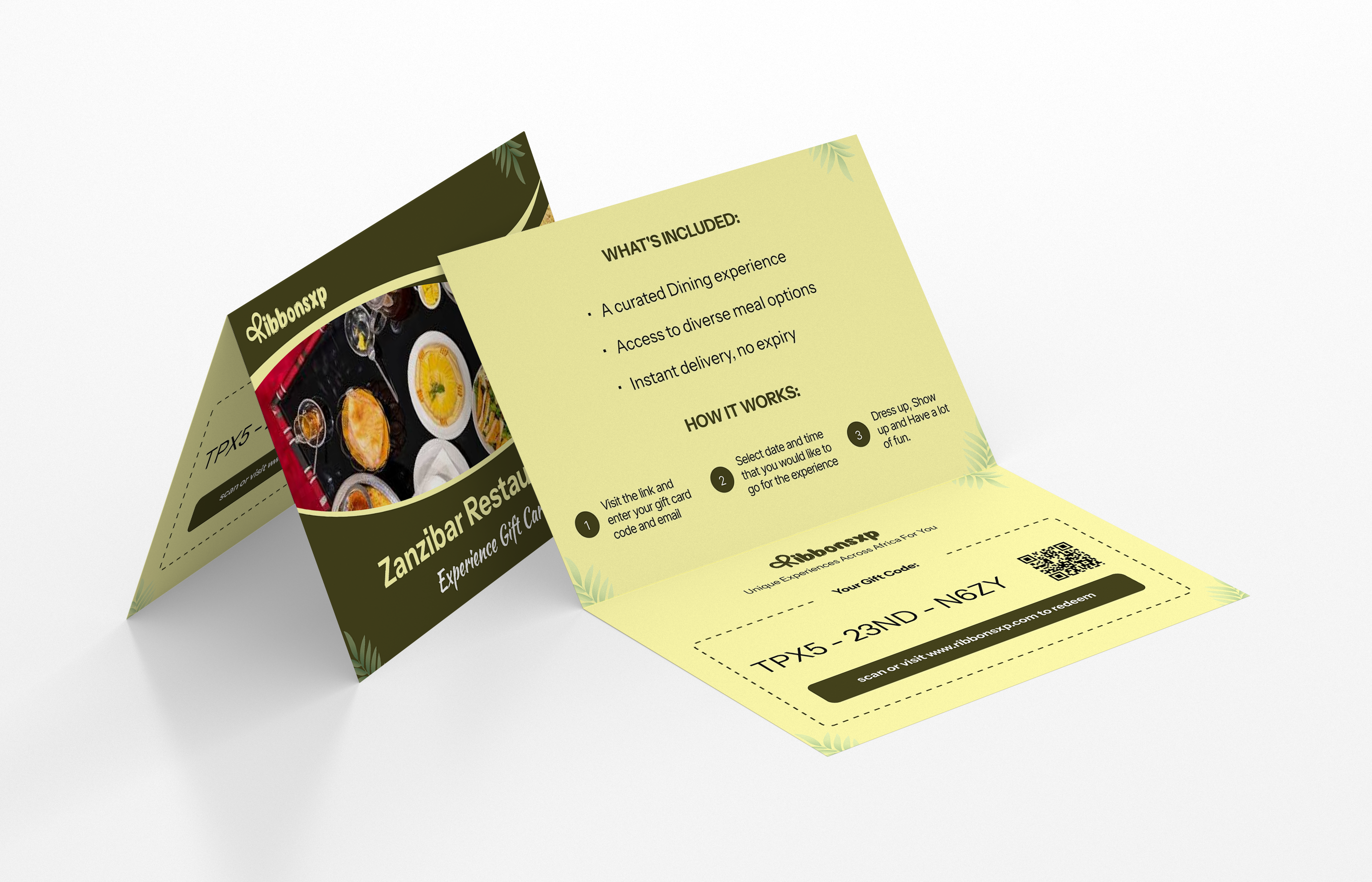 Zanzibar physical gift card — opened