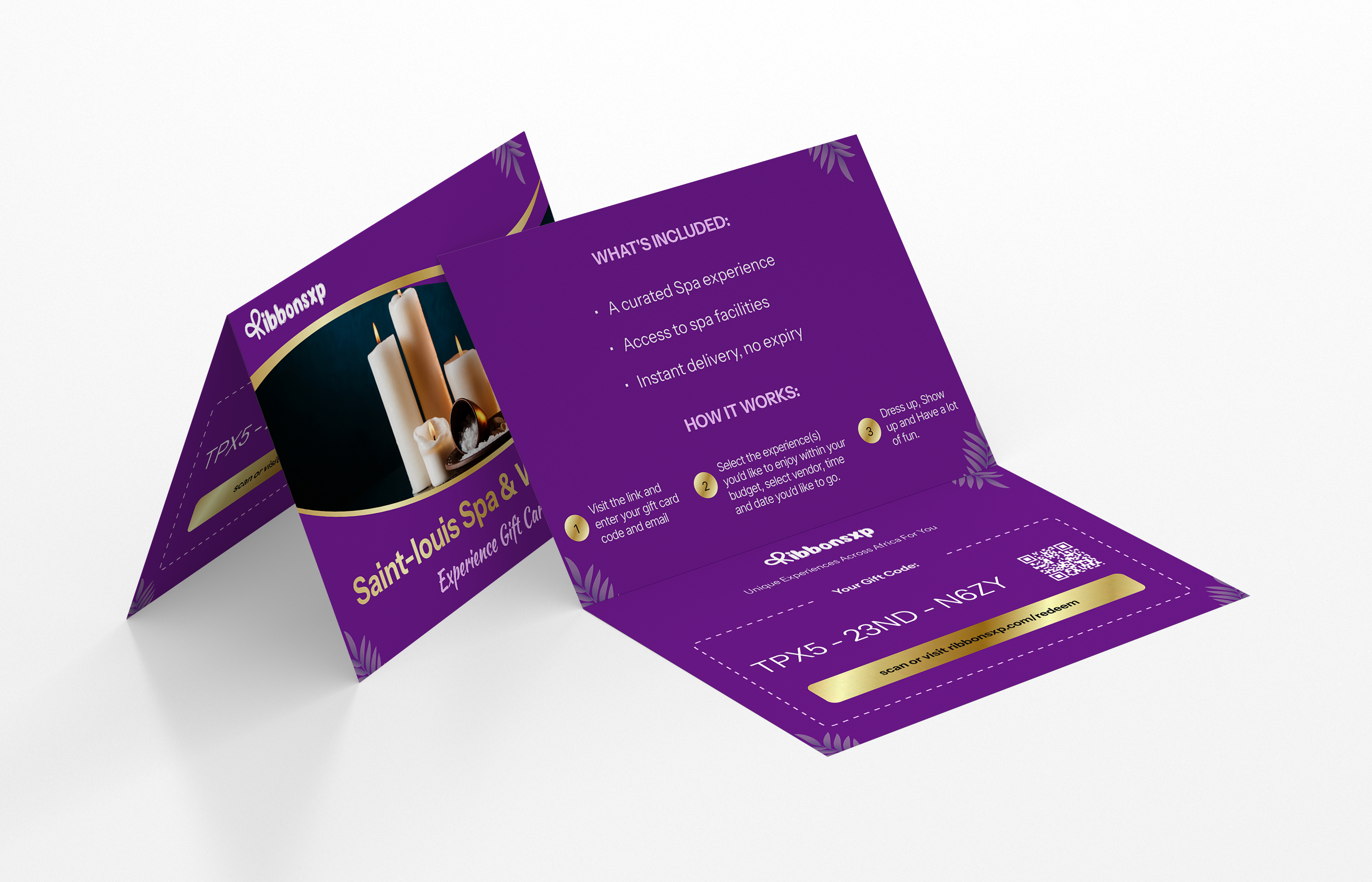Saint-Louis physical gift card — opened